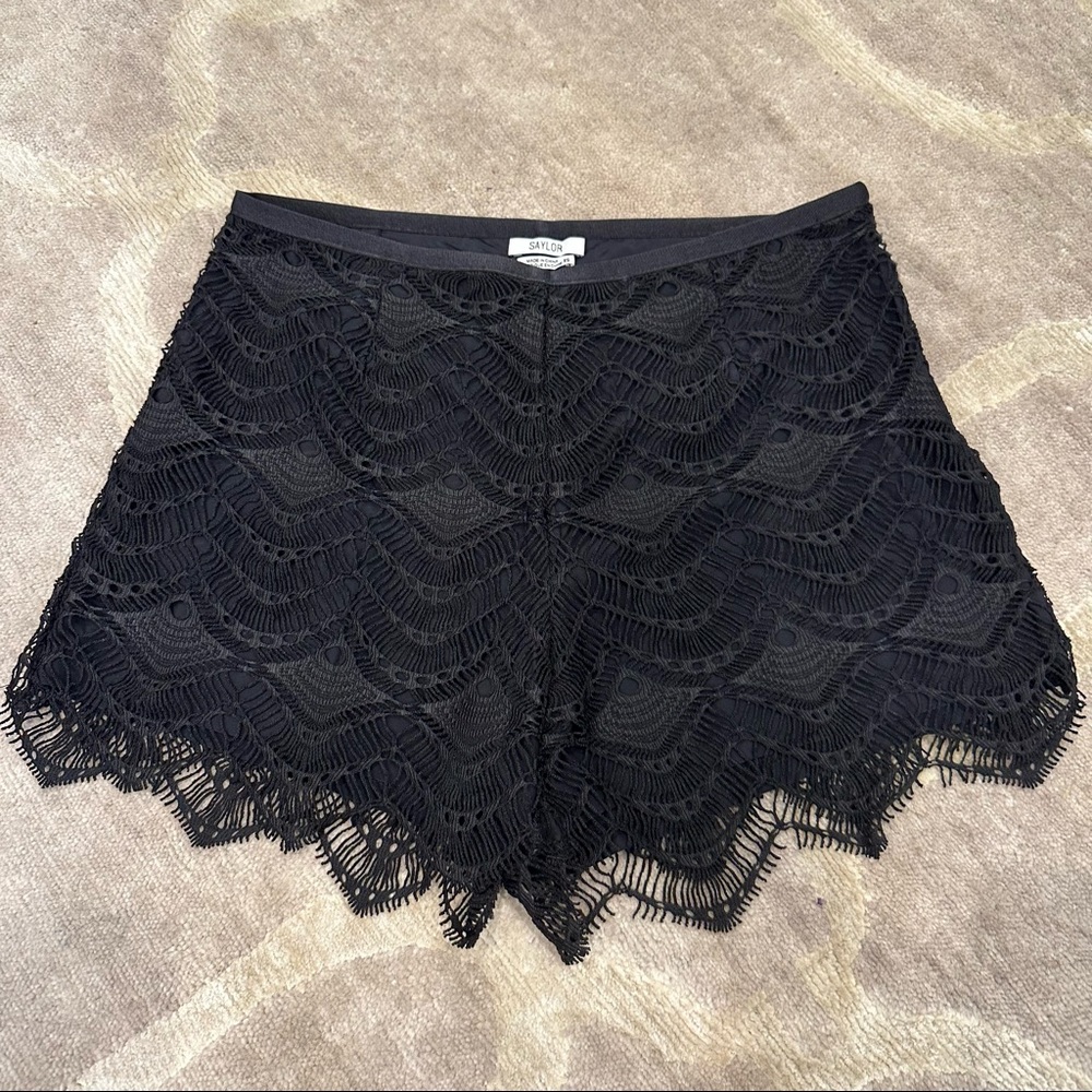Saylor Black Lace Shorts